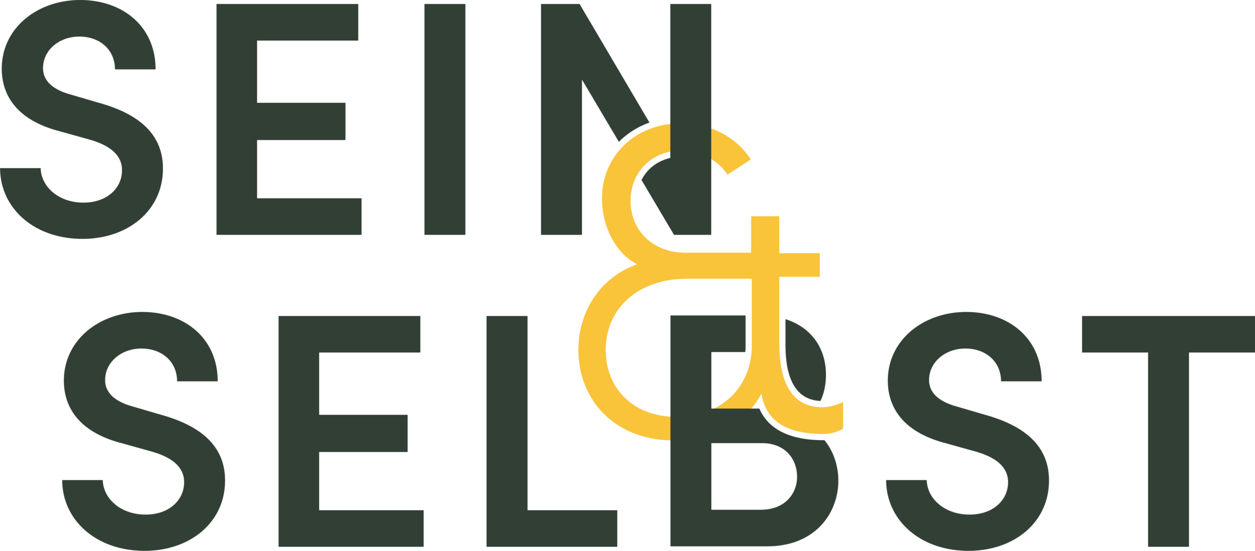 Wortmarke SEIN & SELBST – Logo in moderner Typografie mit gelbem Ampersand